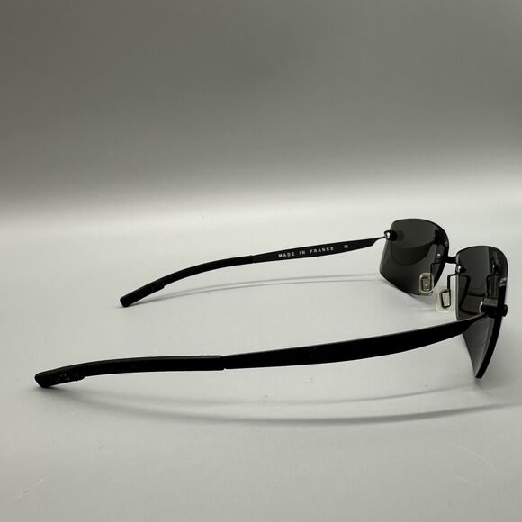 Vintage Minima Polarized Rimless Compact Sunglasses With Leather Case - Picture 3 of 16